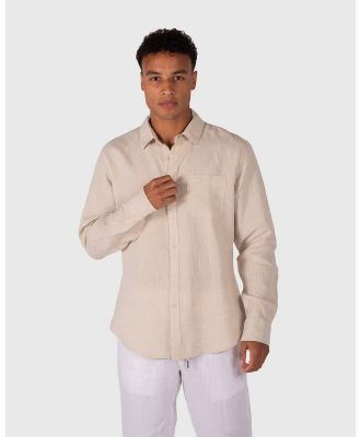 Coast Clothing - Long Sleeve Linen Shirt: Sand - Casual shirts (Sand) Long Sleeve Linen Shirt: Sand