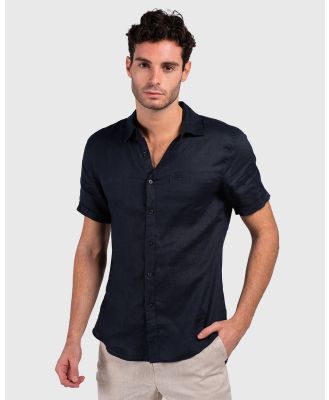 Coast Clothing - Short Sleeve Linen Shirt - Casual shirts (Navy) Short Sleeve Linen Shirt