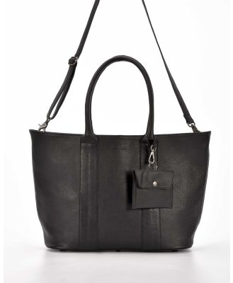 Cobb & Co - Anderson Large Leather Tote - Handbags (Black) Anderson Large Leather Tote