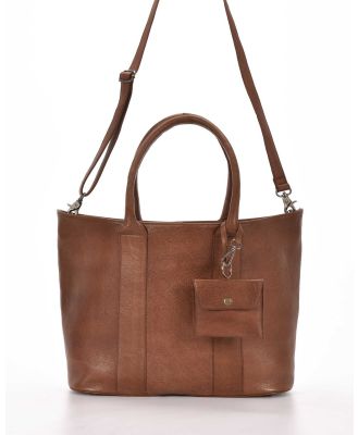 Cobb & Co - Anderson Large Leather Tote - Handbags (Cognac) Anderson Large Leather Tote