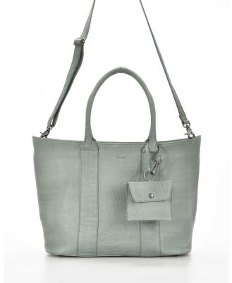 Cobb & Co - Anderson Large Leather Tote - Handbags (Mist) Anderson Large Leather Tote