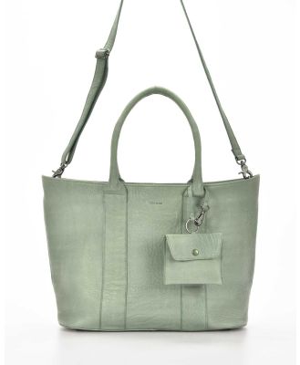 Cobb & Co - Anderson Large Leather Tote - Handbags (Sea) Anderson Large Leather Tote
