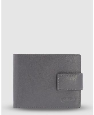 Cobb & Co - Jones RFID Safe Leather Wallet - Wallets (Grey) Jones RFID Safe Leather Wallet