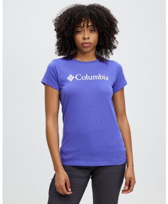 Columbia - Columbia Trek SS Graphic Tee - Short Sleeve T-Shirts (Purple Lotus Csc Branded Graphic) Columbia Trek SS Graphic Tee