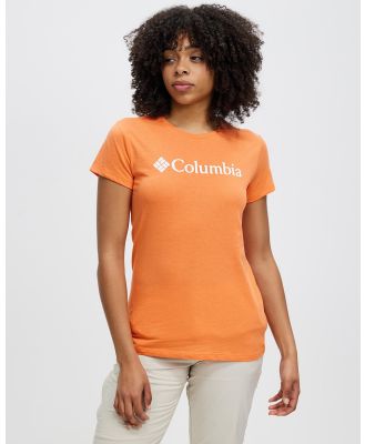 Columbia - Columbia Trek SS Graphic Tee - Short Sleeve T-Shirts (Sunset Orange Csc Branded Graphic) Columbia Trek SS Graphic Tee