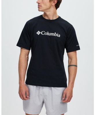 Columbia - CSC Basic Logo Short Sleeve Shirt - Short Sleeve T-Shirts (Black) CSC Basic Logo Short Sleeve Shirt