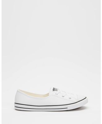 Converse - Chuck Taylor All Star Ballet Lace   Women's - Slip-On Sneakers (White & Black) Chuck Taylor All Star Ballet Lace - Women's
