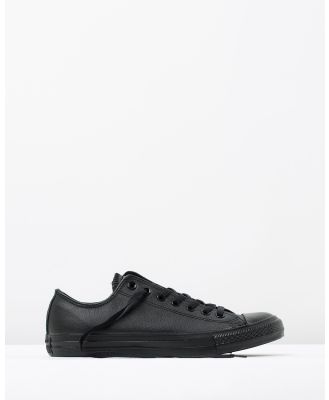 Converse - Chuck Taylor All Star Leather Ox   Unisex - Sneakers (Black Monochrome Leather) Chuck Taylor All Star Leather Ox - Unisex