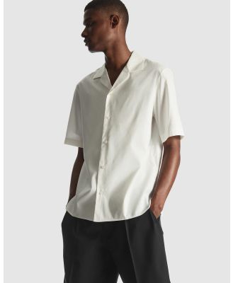 COS - SS Silk Blend Shirt - Shirts & Polos (White Light) SS Silk-Blend Shirt