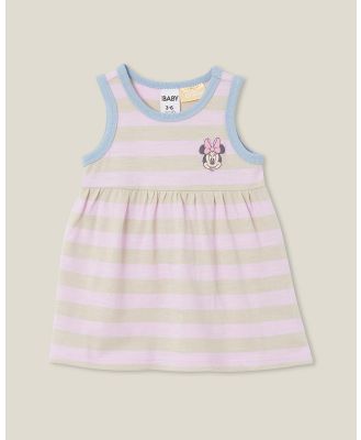 Cotton On Baby - Disney Minnie Sally Slub Sleeveless Dress   Babies - Printed Dresses (Licensed Disney Crystal Pink & Floral Minnie) Disney Minnie Sally Slub Sleeveless Dress - Babies