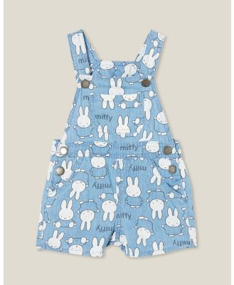 Cotton On Baby - Easter Licensed Miffy Eddy Shortalls   Babies - Sleeveless (Licensed Mid Blue & Miffy Chambray) Easter Licensed Miffy Eddy Shortalls - Babies