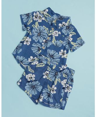Cotton On Baby - Leonard Shirt And Walter Shorts Bundle   Babies - 2 Piece (Petty Blue & Shane Floral) Leonard Shirt And Walter Shorts Bundle - Babies