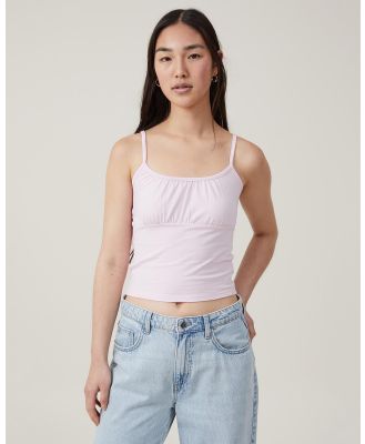 Cotton On - Belle Gathered Cami Top - Tops (Daisy Mauve) Belle Gathered Cami Top