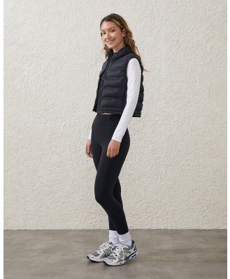 Cotton On Body Active - Bonded Running Vest - Coats & Jackets (BLACK) Bonded Running Vest