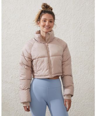 Cotton On Body Active - The Recycled Cropped Mother Puffer 3.0 - Coats & Jackets (Affogato) The Recycled Cropped Mother Puffer 3.0