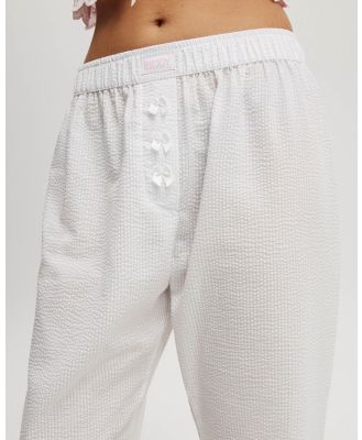 Cotton On Body - Boyfriend Boxer Pant - Sleepwear (TEXTURED WHITE BOWS) Boyfriend Boxer Pant