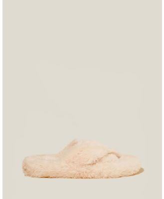 Cotton On Body - Cosy Crossover Slippers - Slippers & Accessories (Gardenia) Cosy Crossover Slippers
