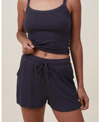 Cotton On Body - Sleep Recovery Relaxed Shorts - Sleepwear (Black Rib) Sleep Recovery Relaxed Shorts