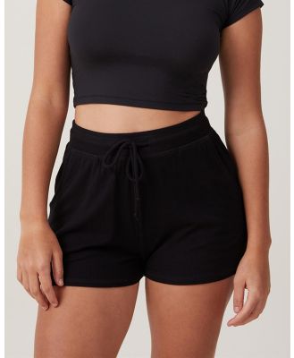 Cotton On Body - Sleep Recovery Relaxed Shorts - Sleepwear (True Black) Sleep Recovery Relaxed Shorts
