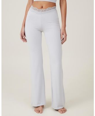 Cotton On Body - Soft Lounge Lace Flare Pants - Sleepwear (Grey) Soft Lounge Lace Flare Pants