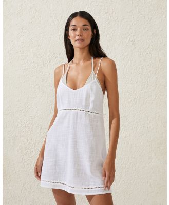Cotton On Body - Strappy Beach Mini Dress White - Swimwear (WHITE) Strappy Beach Mini Dress White