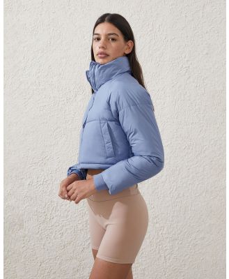 Cotton On Body - The Mother Puffer Cropped Jacket Blue - Coats & Jackets (BLUE) The Mother Puffer Cropped Jacket Blue