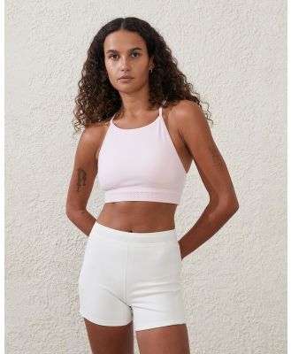 Cotton On Body - Ultra Soft Elastic Hem Crop Pink - Sports Tops & Bras (PINK) Ultra Soft Elastic Hem Crop Pink