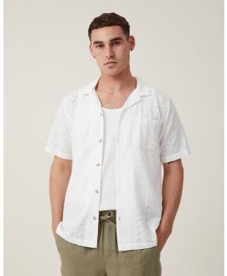 Cotton On - Cabana Short Sleeve Shirt White - Tops (WHITE) Cabana Short Sleeve Shirt White
