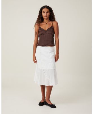 Cotton On - Hammered Satin Cami Brown - Tops (BROWN) Hammered Satin Cami Brown