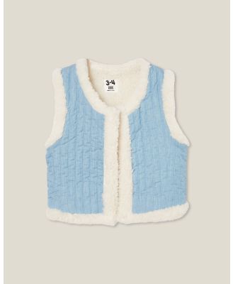 Cotton On Kids - Alana Vest Blue - Coats & Jackets (BLUE) Alana Vest Blue