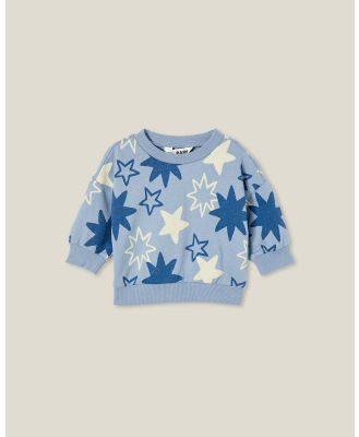 Cotton On Kids - Alma Drop Shoulder Sweater Blue - Sweats & Hoodies (BLUE) Alma Drop Shoulder Sweater Blue