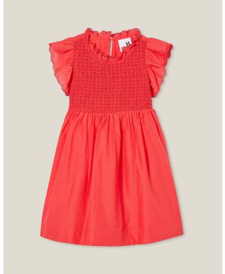 Cotton On Kids - Camilla Smocked Dress   ICONIC EXCLUSIVE   Kids Teens - Dresses (Anthurium) Camilla Smocked Dress - ICONIC EXCLUSIVE - Kids-Teens