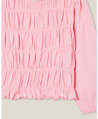 Cotton On Kids - Clover Long Sleeve Top Pink - Tops (PINK) Clover Long Sleeve Top Pink