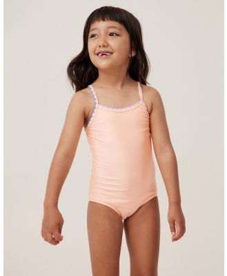 Cotton On Kids - Eloise One Piece   Babies Teens - One-Piece / Swimsuit (Tropical Orange) Eloise One Piece - Babies-Teens