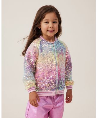 Cotton On Kids - Giselle Sparkle Bomber Jacket Multi - Coats & Jackets (MULTI) Giselle Sparkle Bomber Jacket Multi