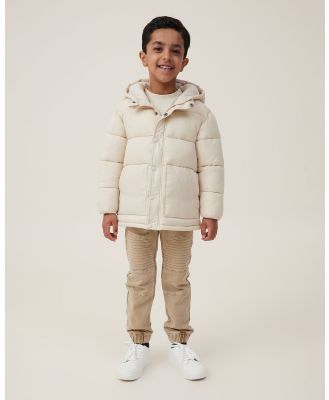 Cotton On Kids - Hunter Hooded Puffer Jacket - Coats & Jackets (BEIGE) Hunter Hooded Puffer Jacket