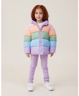 Cotton On Kids - Hunter Hooded Puffer Jacket Multi - Coats & Jackets (MULTI) Hunter Hooded Puffer Jacket Multi