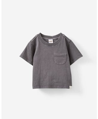 Cotton On Kids - Jamie Short Sleeve Graphic Print Tee - Coats & Jackets (RABBIT GREY WASH) Jamie Short Sleeve Graphic Print Tee