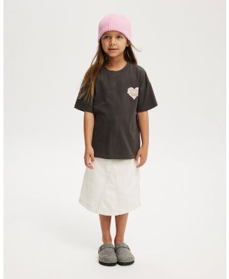 Cotton On Kids - License Drop Shoulder Short Sleeve Tee - Tops (BLACK) License Drop Shoulder Short Sleeve Tee