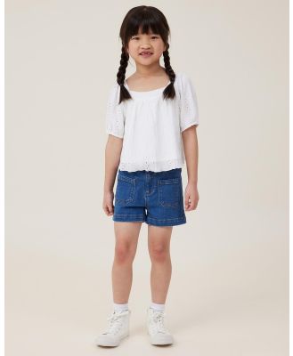 Cotton On Kids - Mia Stretch Denim Shorts   Kids Teens - Denim (Retro Wash) Mia Stretch Denim Shorts - Kids-Teens