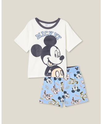 Cotton On Kids - Mickey Mouse Myles SS License Pyjama Set   Babies Teens - Two-piece sets (LCN Disney Vanilla & Mickey Mouse Pose) Mickey Mouse Myles SS License Pyjama Set - Babies-Teens