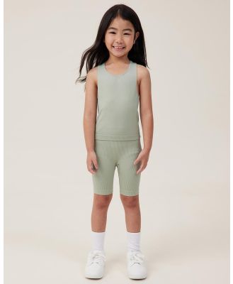 Cotton On Kids - Multipack Kali Top And Isla Shorts Set – Babies Teens - 2 Piece (Sage Green) Multipack Kali Top And Isla Shorts Set – Babies-Teens