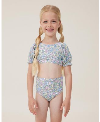 Cotton On Kids - Paige Puff Sleeve Bikini   Kids Teens - Bikini Set (Middleton Floral) Paige Puff Sleeve Bikini - Kids-Teens