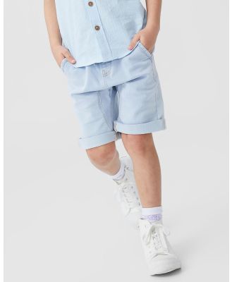 Cotton On Kids - Slouch Fit Shorts   Kids Teens - Denim (Bells Light Blue) Slouch Fit Shorts - Kids-Teens