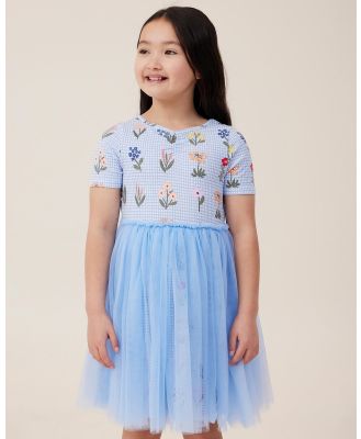 Cotton On Kids - Sophia Dress Up Dress   Kids - Dresses (Dusk Blue & Grid Floral) Sophia Dress Up Dress - Kids