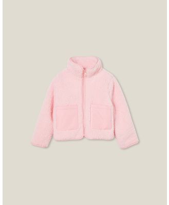 Cotton On Kids - Sophia Teddy Jacket Pink - Coats & Jackets (PINK) Sophia Teddy Jacket Pink