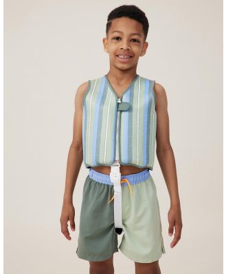 Cotton On Kids - Swim Vest   Kids - Swimming / Towels (Stripe & Swag Green) Swim Vest - Kids