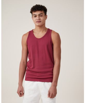 Cotton On - Loose Fit Rib Tank - Tops (ROSEWOOD) Loose Fit Rib Tank