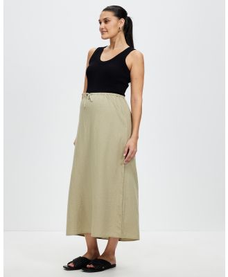 Cotton On Maternity - Maternity Friendly Haven Maxi Slip Skirt - Skirts (Desert Sage) Maternity Friendly Haven Maxi Slip Skirt