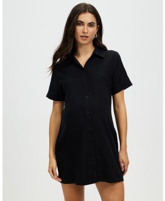 Cotton On Maternity - Maternity Friendly Haven Mini Shirt - Dresses (Black) Maternity Friendly Haven Mini Shirt